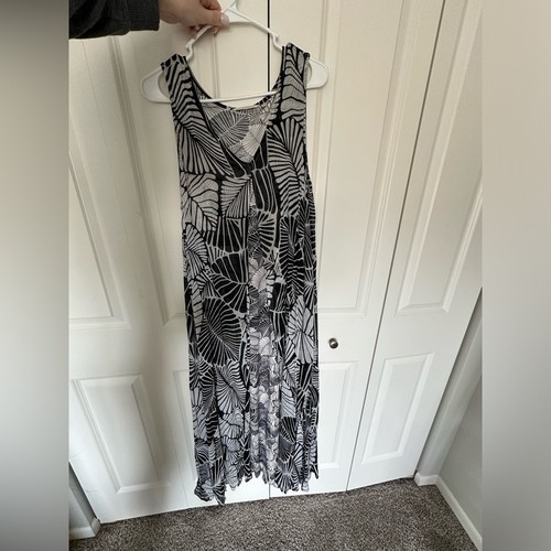 Maxi abito bianco nero - maxi, e