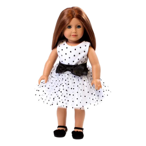 Vestito pois bianco nero - bianco, e