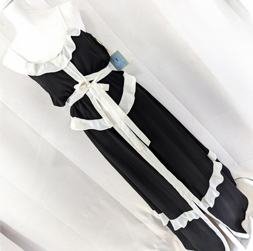 Maxi abito bianco nero cece - e,