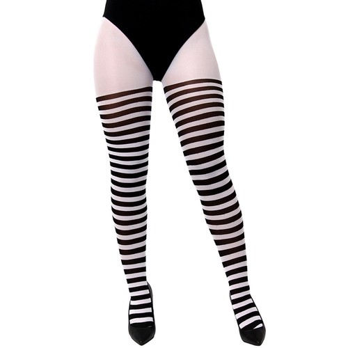 Collant righe bianco nero - a, e