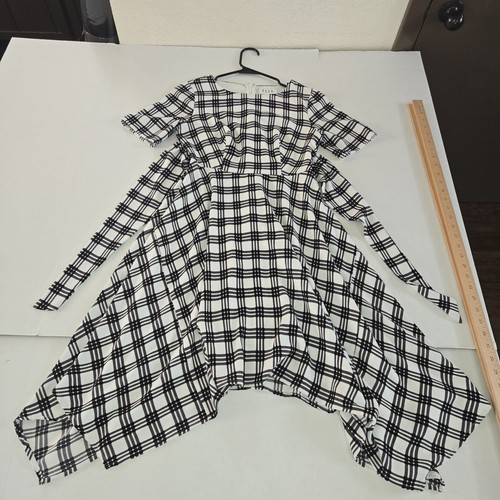 Abito elle bianco nero - nero, a