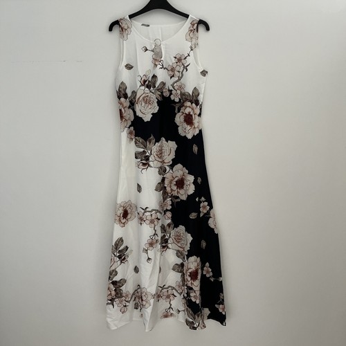 Maxi abito floreale - , bianco