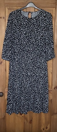 Abito midi bianco nero a - abito,