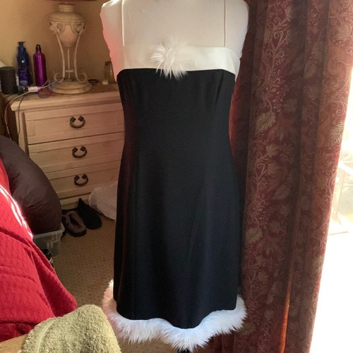 Adorable black and white satin