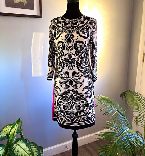 Eliza black and white damask - eliza,