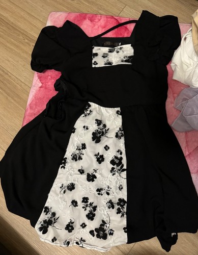 Abito bianco nero - abito,