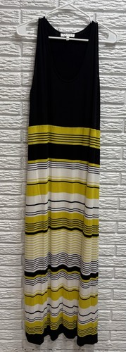 Maxi abito smanicato righe - abito,