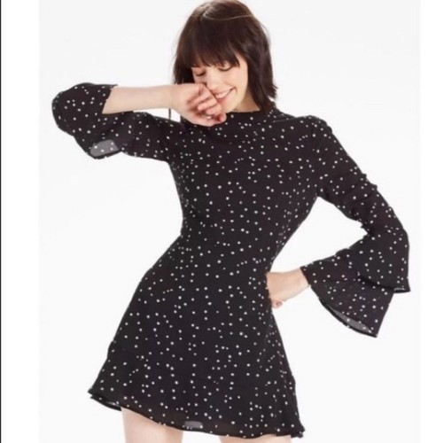 Mini abito donna nero manica