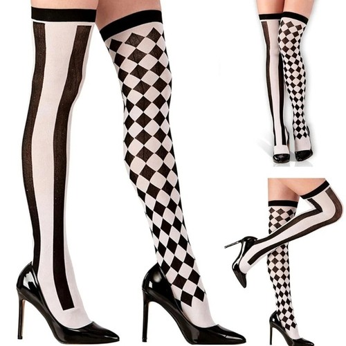 Collant bianco nero calza - bianco,