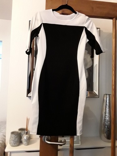 Abito donna bianco nero - bianco, e