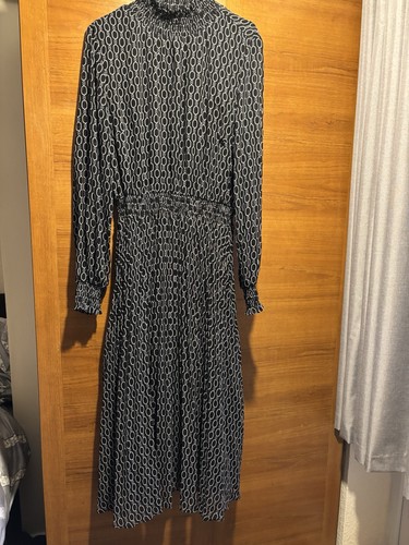 Abito midi bianco nero - bianco,